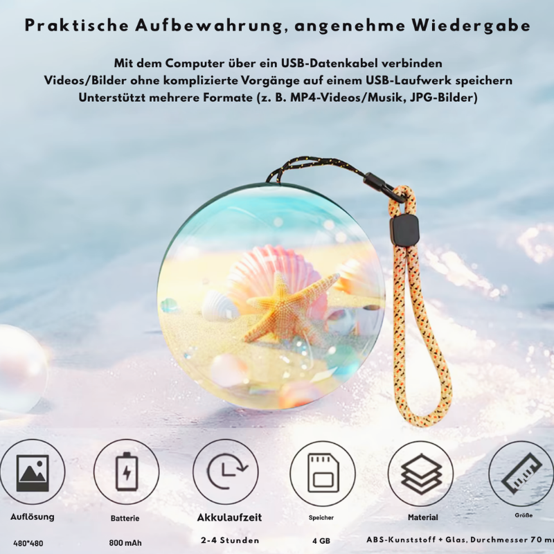 Yuna 3D-Kristallkugel - Video-Fotoalbum