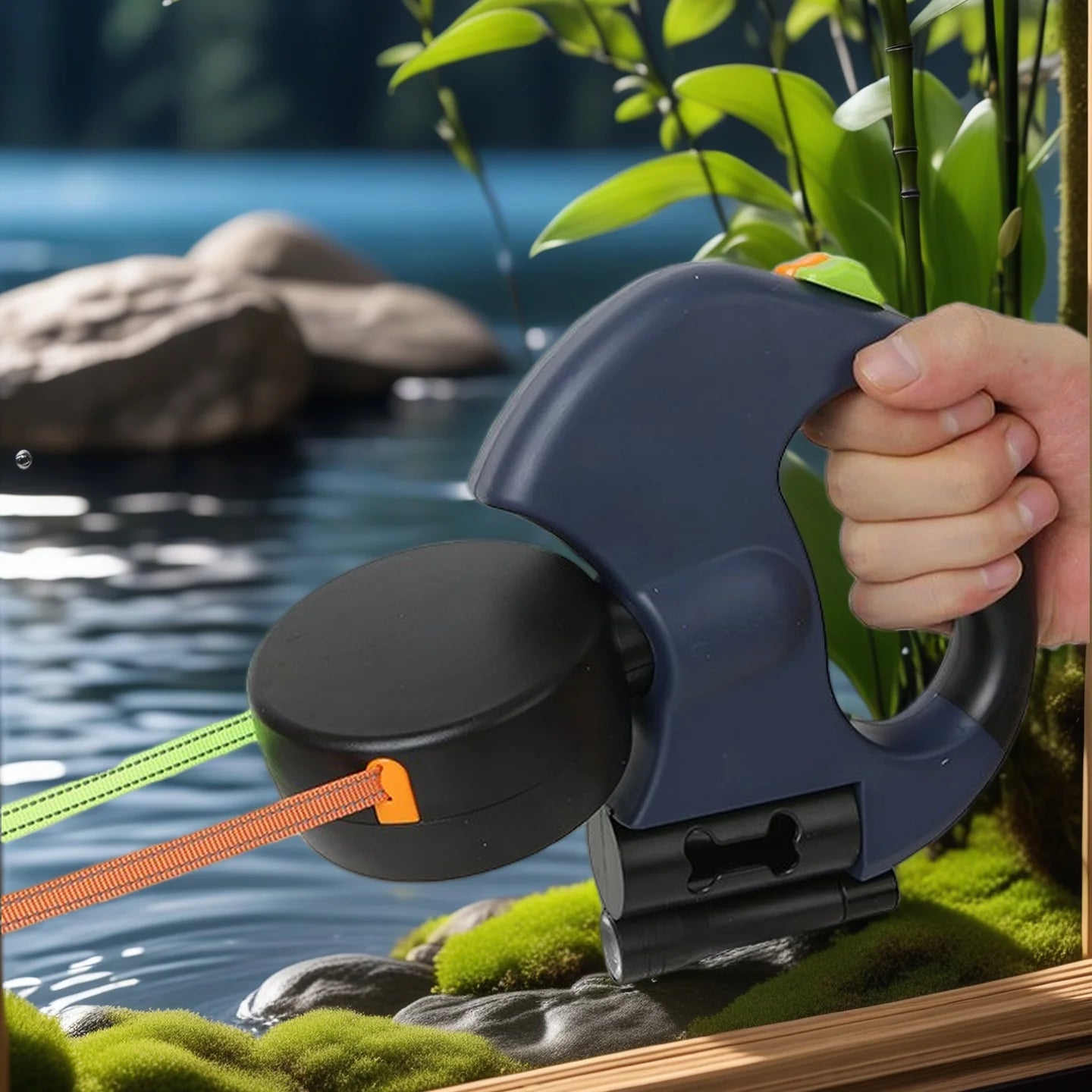 2Dog - Die Einziehbare Doppel-Hundeleine mit LED-Licht, 360° drehbar