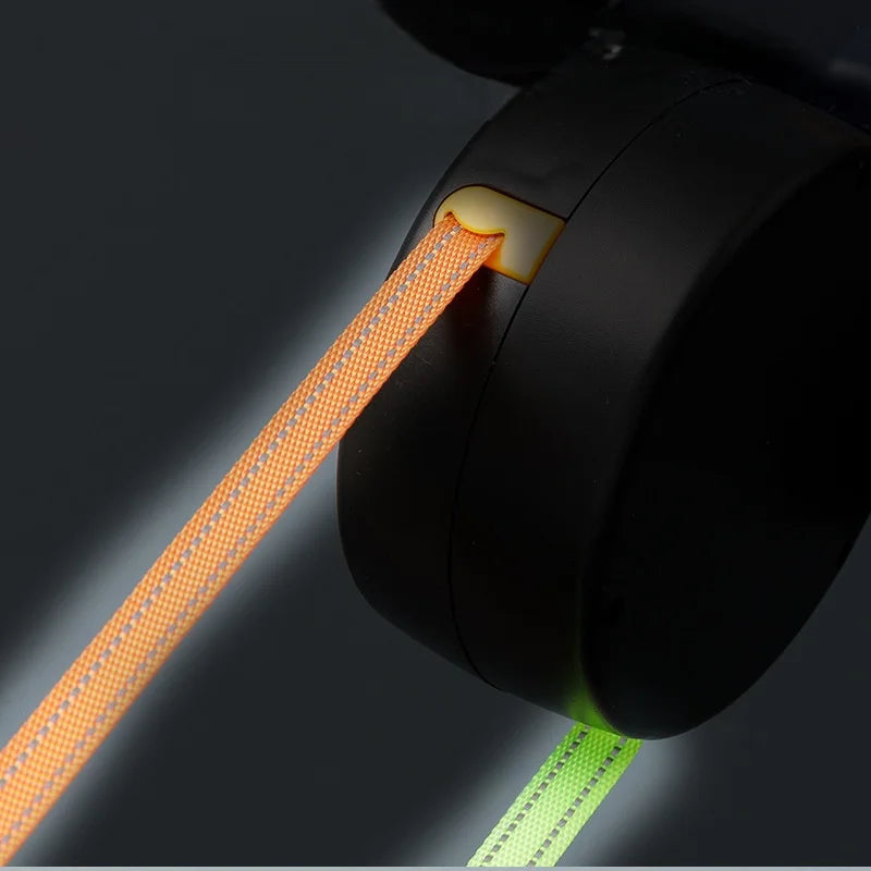 2Dog - Die Einziehbare Doppel-Hundeleine mit LED-Licht, 360° drehbar