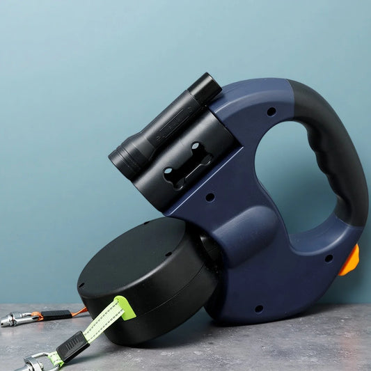 2Dog - Die Einziehbare Doppel-Hundeleine mit LED-Licht, 360° drehbar